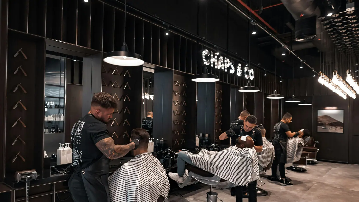 Inside the barbershop