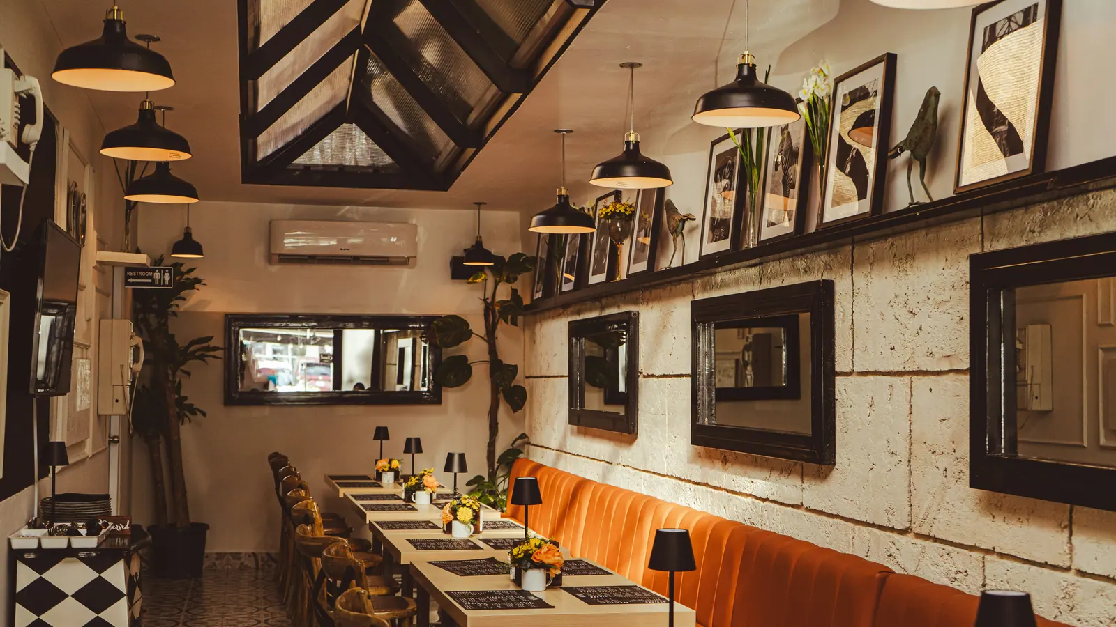 The dining room